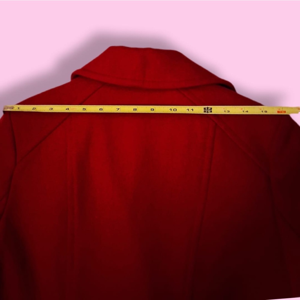 LONDON FOG Red Peacoat NWT Women's Medium Wool Coat Single-Breasted Jacket New - Picture 10 of 15